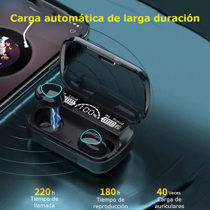 Auriculares Tws F9 y Powerbank