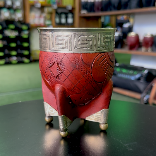 Mate Imperial dibujado Cincelado con aplique, con botita