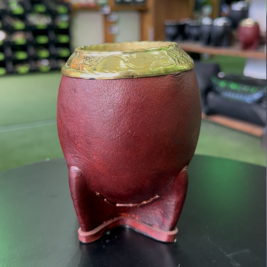 Mate Torpedo Cincelado con Virola de Acero