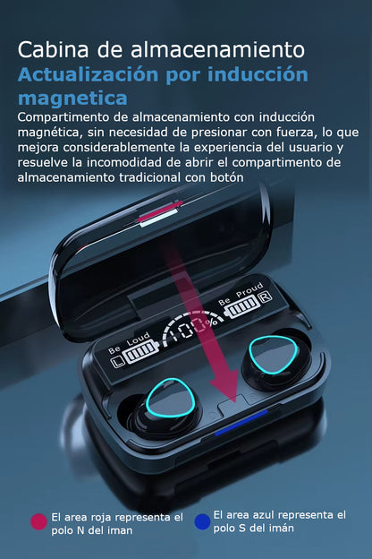 Auriculares Tws F9 y Powerbank