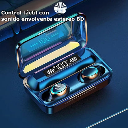 Auriculares Tws F9 y Powerbank